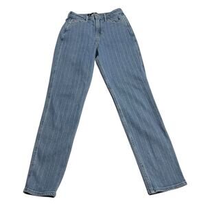 Hollister Womens Size 1 Ultra High Rise Mom Vintage Stretch Pin Stripe Denim